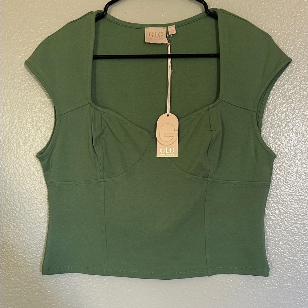 Good Luck Gem Green Shirt